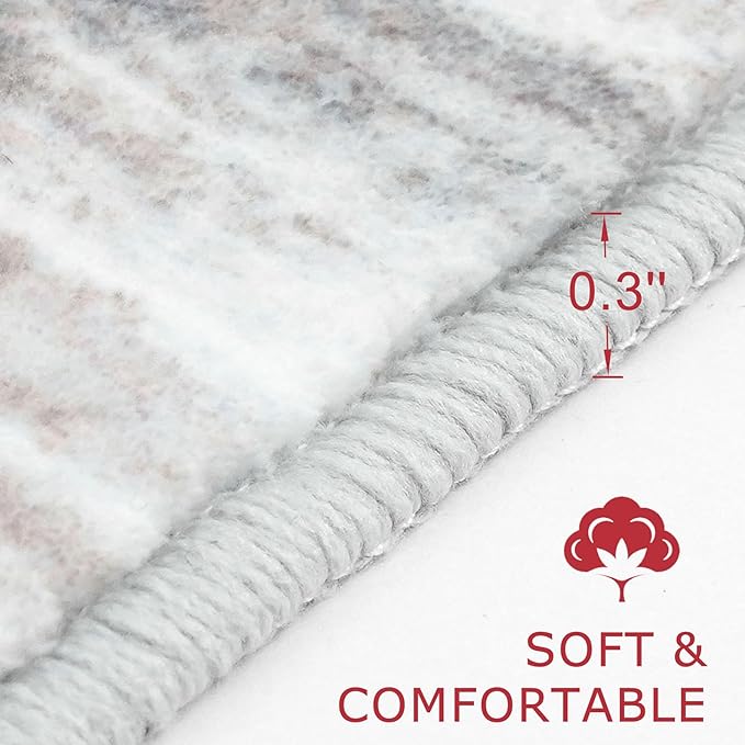 KOZYFLY Modern Abstract Hallway Runner Rug, 2x8 Kitchen Rugs Non-Slip Washable Soft Striped Kitchen Runner Rugs, Print Beige Carpet Runner for Entryway Bathroom Laundry Room Foyer