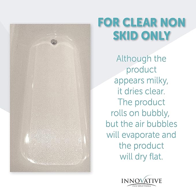 Tub Guard Anti Slip - Clear Bathtub & Shower Grip Textured Non Slip Coating for Slippery Tubs or Shower Floors 2 oz.