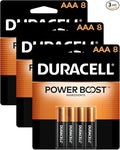 Duracell Coppertop AAA Batteries with Power Boost Ingredients, 8 Count Pack Triple A Battery with Long-Lasting Power, Alkaline AAA Battery for Household and Office Devices (Pack of 3)