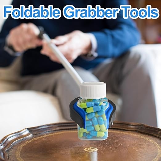 6 Pack 32 Inch Commercial Trash Grabber for Elderly Assist, Heavy Duty Lightweight Reacher with Ergonomic Handle & Non-Slip Grip, Multi-Use Outdoor Home Garden Cleanup Mobility Aid Tool