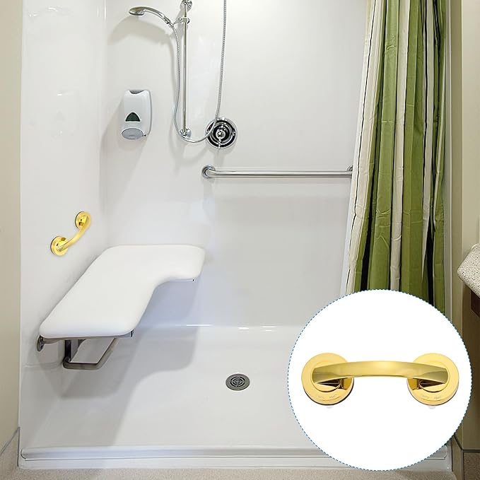 Strong Suction Grab Bar Safety Handrail Non-Skid Bath Support Handle for Elderly Injured Reusable Suction Cup No-Drill Installation Glass Tile Marble