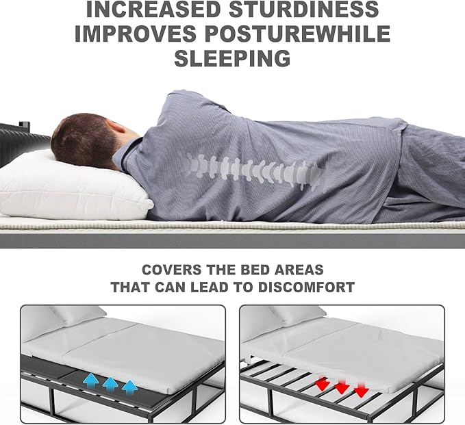 Imperius Folding Spring Box, 10MM, Bed Support Flat Noodles, King Size 76x80'' ﻿ ﻿Light and Thin, Breathable, Noise Minimizing,Moisture Resistant Bunkieboards