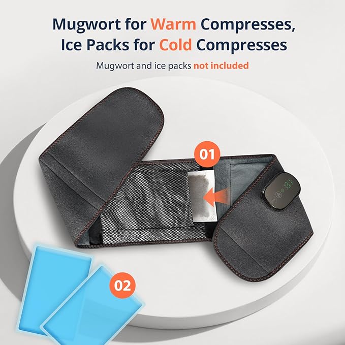 Lower Back Massager with Heat, Heating Pad for Back, Portable Waist Massage Belt with 3 Heat 3 Vibration, 5000mAh Battery, Adjustable Size, Touchscreen Control, Christmas Gifts for Mom Dad
