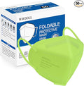 WWDOLL KN95 Face Mask 50 Pack, 5-Layers Breathable KN95 Masks, Green