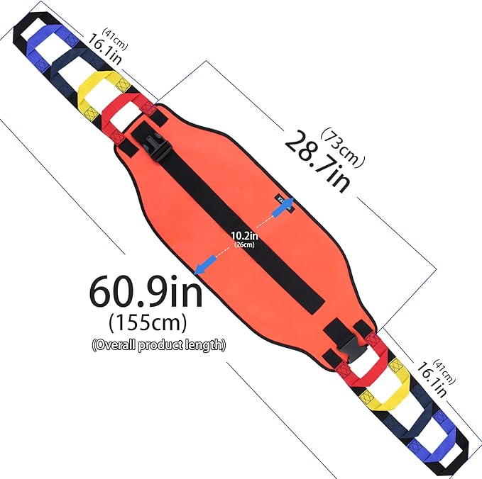 Transfer Sling Transfer Belt for Seniors, Widened Back Curve Design Transfer Belt for Movement, Transfer Boards for Bedridden Patient, Back Lift Belt for Patient Care (Orange)