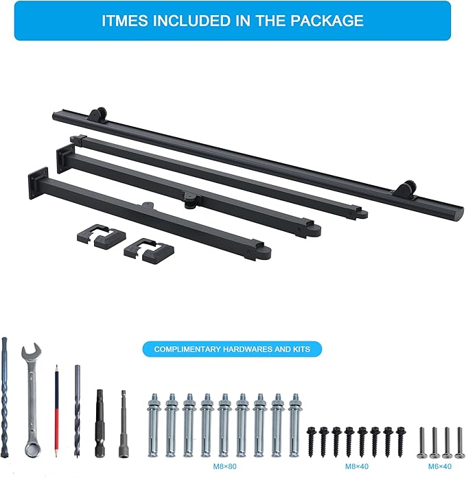 3 Steps Handrail for Outdoor Steps, Premium Aluminum Alloy Railing Set, Porch Railing Kit,Free Installation Kits Included, Used Under Harsh Weather Conditions,Rust Free, for 2-3 Steps