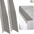 Rubber Bond Stair Edge Protector (Pack of 15) 36x2x1 inch Anti-Slip Stair Corner Trim Rubber Strips - Waterproof Self-Adhesive Staircases for Outdoor & Indoor Uses | Protect Kids & Pets - Grey