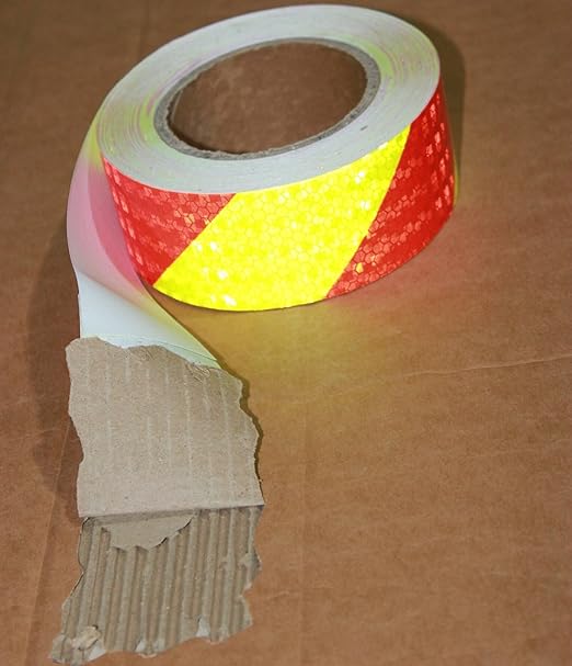 Reflective Tape 2 inch X 66 feet X 10 Rolls, Outdoor Waterproof Hazard Conspicuity Warning Marking Tape for Cars Trucks