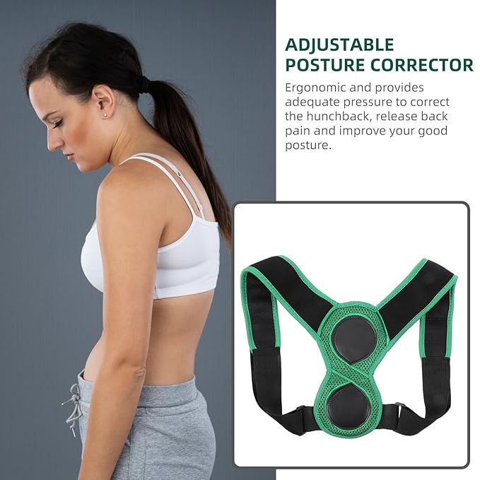 GLEAVI Posture Corrector Back Brace Adjustable Upper Back Support Belt for Men and Women Hunchback Spine Straightener