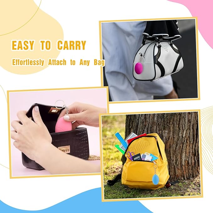 8 Pcs Personal Safety Alarm for Women 120db Loud Sound Personal Siren Self Defense Keychain for Women Elderly Joggers Night Workers