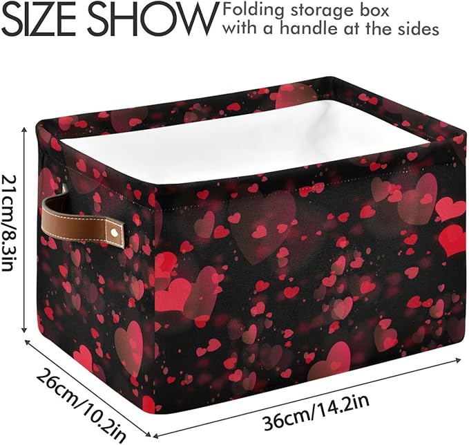 Storage Basket Cube Storage Bins Organizer Bag Collapsible Closet Shelf Baskets with handle for Cloth Book 14.2×10.2×8.3 IN