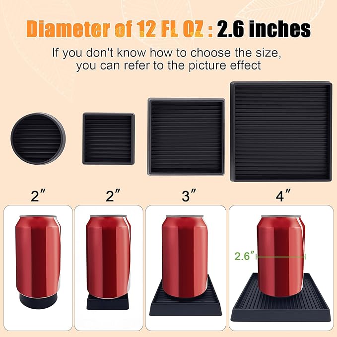 xxxHOLIC Non Slip Furniture Pads, 4” x 4” Black Square, Set of 4, Rubber Grippers for Hardwood Floors, Anti Skid Furniture Feet Coasters, Bed Couch Stoppers to Prevent Sliding and Floor Scratches