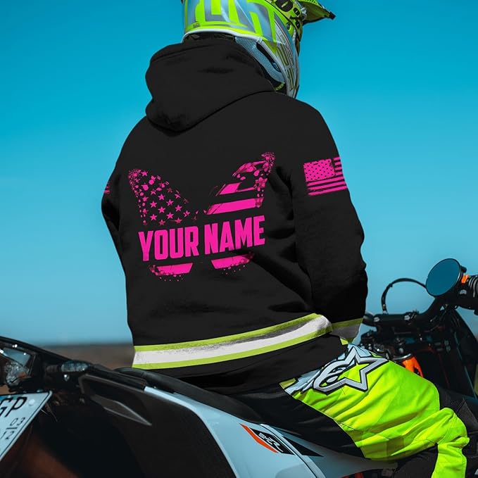 US Flag High Visibility Hoodie for Men Reflective Hoodie Safety Workwear for Worker Runner Patriotic ACC02