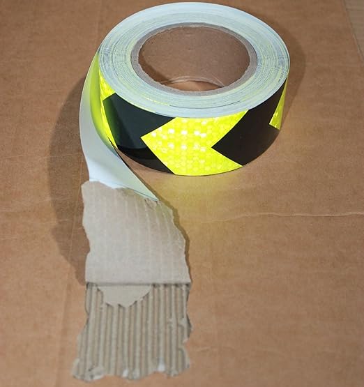 Reflective Tape 2 inch X 66 feet, Outdoor Waterproof Hazard Conspicuity Safety Warning Industrial Marking Tape