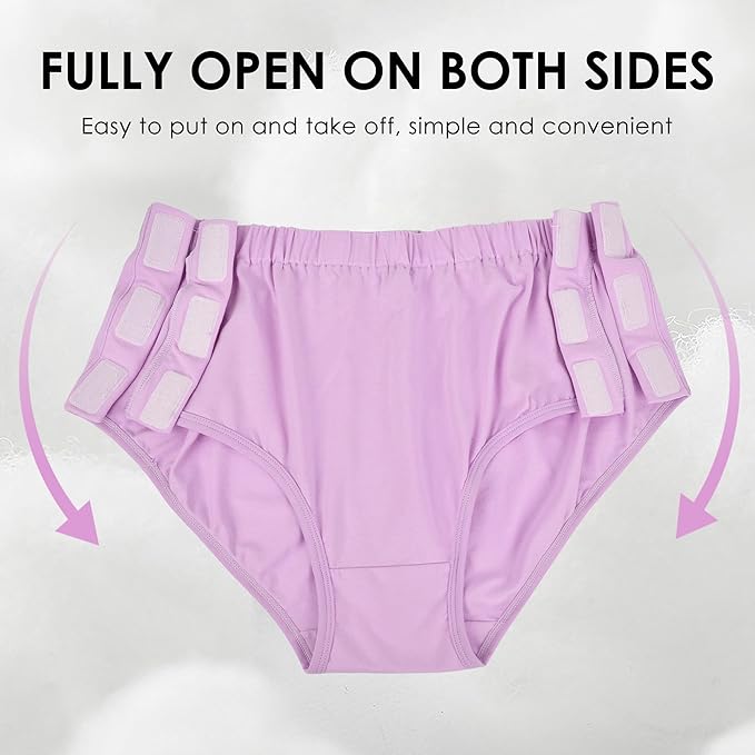 Easy Adapt Women's Tear-Away Underwear, for Patients, Elders, Pack of 2. (XXX-Large)