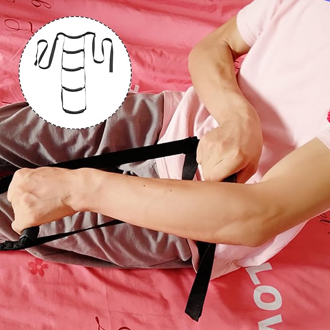 Adjustable Elderly Bed Ladder Pull Up Strap for Seniors and Disabled People, Four-Layer Assist Rope for Bed Climbing and Sit-Up Support, Elderly Mobility Aid for Bedroom Use