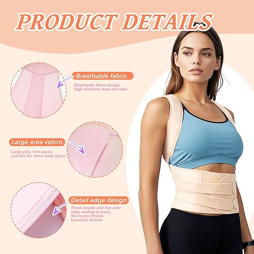 TEE TEA Posture Corrector for Women & Men – Adjustable Back Support Brace for Neck, Shoulder & Spine Muscle Relief – Improve Posture, Comfort & Confidence – Invisible & Comfortable Design (Beige, Medium)