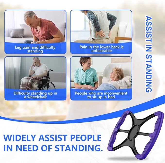 Lift Assist for Elderly,Aids for Disabled and Elderly with No-Slip Grip Handles,Standing Aids & Supports to Transfer Elderly, Senior, Bariatric, Patient Or Disabled,As Seen On Tv(Purple)