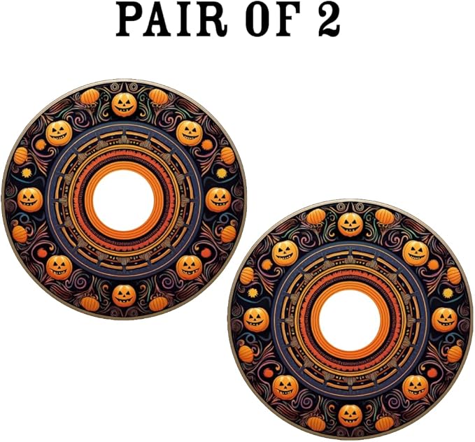 Designer Cover for Wheelchair Wheels, Enhances Aesthetics, Easy Install/Remove, Lightweight, New Matt Finish (Playful Pumpkin)