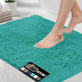GORILLA GRIP Bath Rug Mat 36x24, Soft Absorbent Chenille, Quick Dry Microfiber Mats, Rubber Backing Washable Shower Floor Rugs, Bathmat Runner, US Designed Bathroom Home Decor Accessories Turquoise