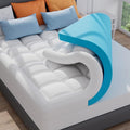 ELEMUSE 3 Inch Cooling Memory Foam Mattress Topper RV Short Queen, 2 Inch Pressure-Relief Memory Foam and 1 Inch Thick Soft Viscose Made from Bamboo Pillow Top for Hot Sleepers, Removable & Washable