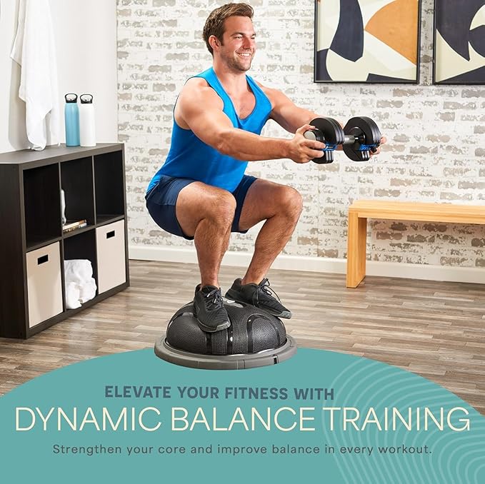 Lifepro Half Balance Ball Trainer - Stability Ball for Exercise, Full-Body Workouts, Home Gym, and Physical Therapy - Non-Slip Equipment for Balance Training