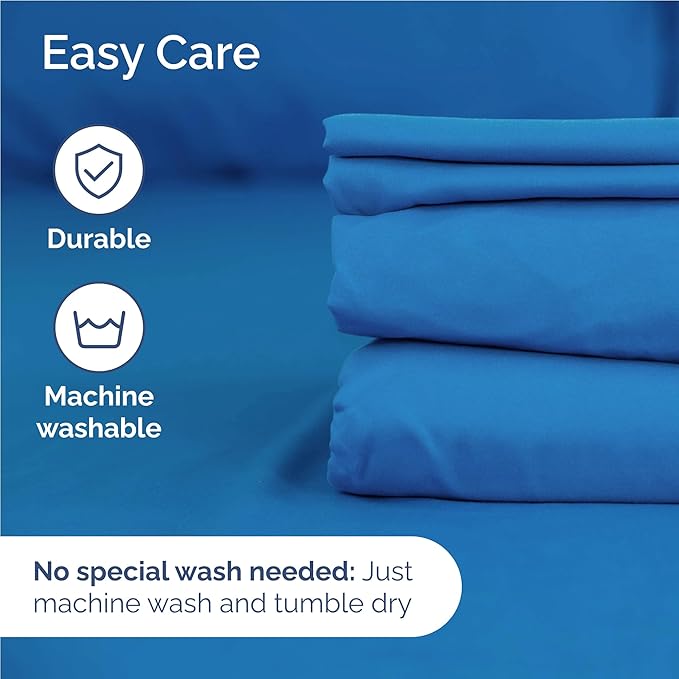 Full 6 Piece Sheet Set - Cooling & Breathable Bed Sheets - Hotel Luxury Bed Sheets for Women, Men, Kids & Teens - Bedding with Deep Pockets & Easy Fit - Soft and Wrinkle Free - Full Royal Blue Sheets