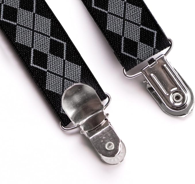 STAY GENT Y-Style Shirt Stays For Men with Non-Slip Locking Clamps and Adjustable Elastic Straps