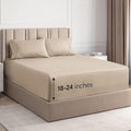 Extra Deep Twin XL Sheet Set - 4 Piece Breathable & Cooling Sheets - Hotel Luxury Bed Sheets Set - Easy & Secure Fit - Soft, Wrinkle Free & Comfy Sheets Set - Cream Sheet Set with Extra Deep Pockets