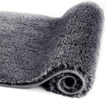 Walensee Large Bathroom Rug (24 x 48, Dark Grey) Extra Soft and Absorbent Shaggy Bath Mat Machine Washable Microfiber Non Slip Luxury Floor Mat