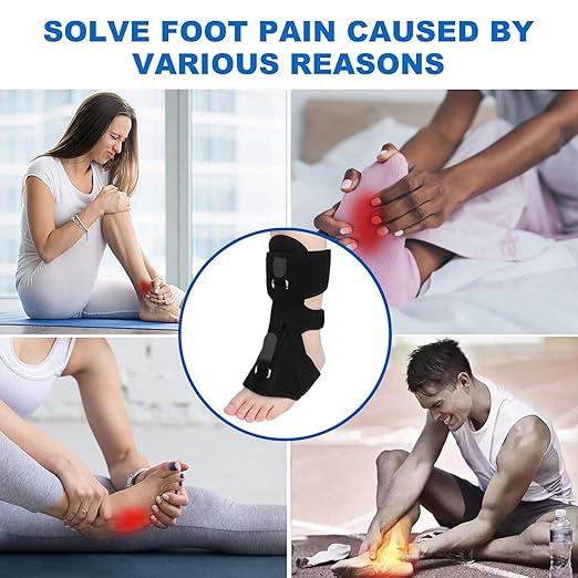 Plantar Fasciitis Night Splint-Upgrade 3 Adjustable Planter Facetious Relief Brace,Plantar Fasciitis Relief Women Men Straps,Support Relief Foot Drop Achilles Tendonitis Day Night(Black-1PC)