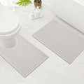 YIHOUSE Bathroom Rugs Mats Sets 2 Pieces Beige, Ultra Thin Bath Mat Absorbent Non Slip Bath Rugs for Bathroom Washable, Shower, Sink, Laundry (Beige, 2 Pieces)