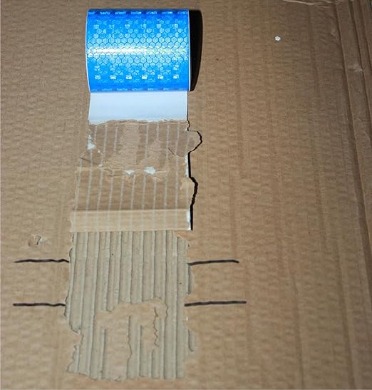 Industrial Reflective Tape Blue Outdoor Waterproof 3 inch, High Visibility Hazard Conspicuity Safety Marking Tape (10 feet)