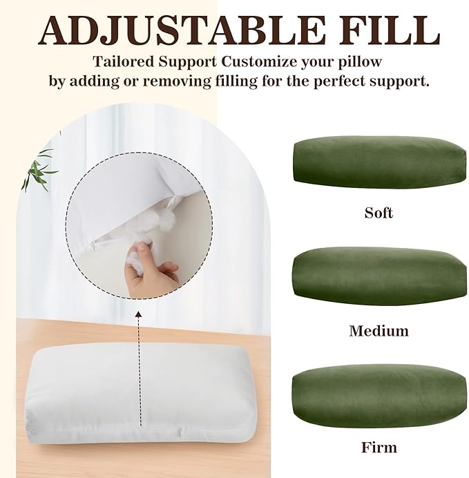 Recliner Headrest Pillow, Adjustable Neck & Head Support Pillow, Soft Velvet Non-Slip Headrest for Recliner, Couch, Chair, Sofa