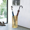 Joveco Umbrella Racks- Gold Metal Round Umbrella Stand Holder with Drip Tray for Home Entryway- Free Standing Holders for Canes Walking sticks and Hiking Poles (Gold Chevron)