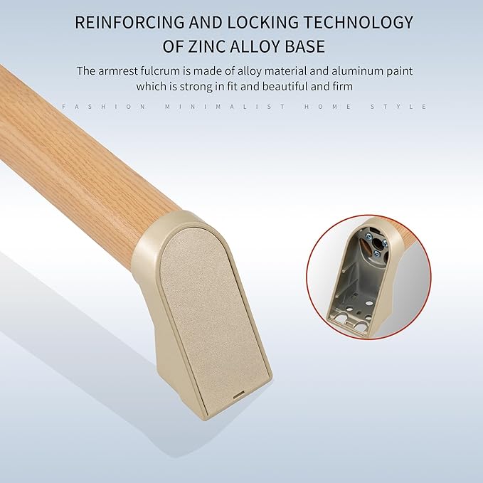 6 FT Modern Aluminum Handrail Set - ADA Compliant Indoor & Outdoor Stair Railing. 1.4" Diameter Grab Bar. Wall-Mounted with 90°Wall Return End. Ideal for Safe Grip，Rust Free(Cherry Wood Grain, 6 FT)