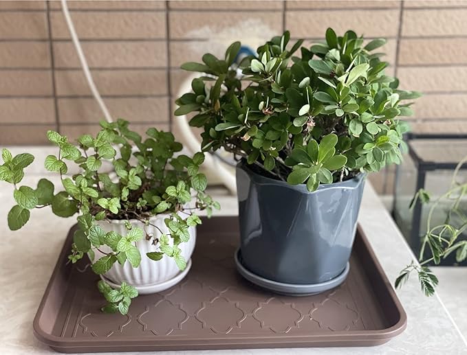 Boot Tray for Entryway Indoor, Heavy Duty Shoe Mat Tray 2 Packs, 16.7"x12.8" Waterproof Shoe Trays with Raised Edge, Outdoor Multi-Purpose Mat for Boots, Garden, Pet