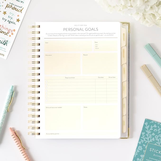 PPP Work Planner 2026 | 12-Month Weekly Calendar (Start Monday) | Vertical Weekly Layout | Monthly Review Pages | Budgeting & Goal Tracker Pages | Customizable Checklists for Routines & Daily Goals