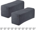 uxcell 2pcs Stretch Armrest Covers for Chairs/Sofas, Couch Arm Covers with Twist Pin, Furniture Protector Slipcovers Dark Grey