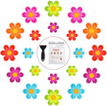 20 PCS Original Non Slip Bathtub Stickers, Shower Floor Non Slip Stickers Bright Flowers Appliques with Premium Scraper