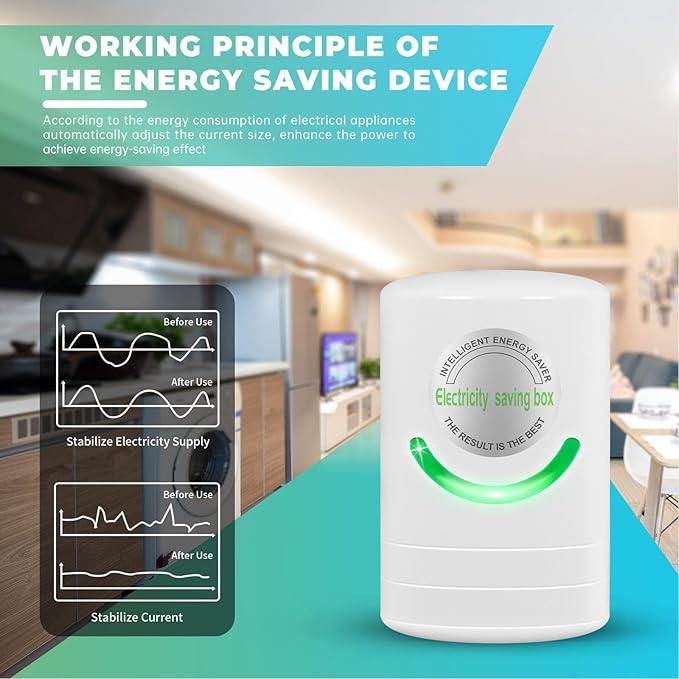 Power Saver Pro X,Stop Watt Energy Saving Device,Professional Electricity Saving Box,Intelligent Eco Volt Pro Energy Saver for Home Office,Stabilize Voltage 90V-250V 30KW,6Pack