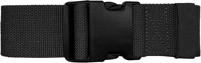 Gait Belt with Plastic Buckle by LiftAid - Transfer and Walking Aid with Belt Loop Holder for Assisting Therapist, Nurse, Home Care - 60"L x 2"W (Black)