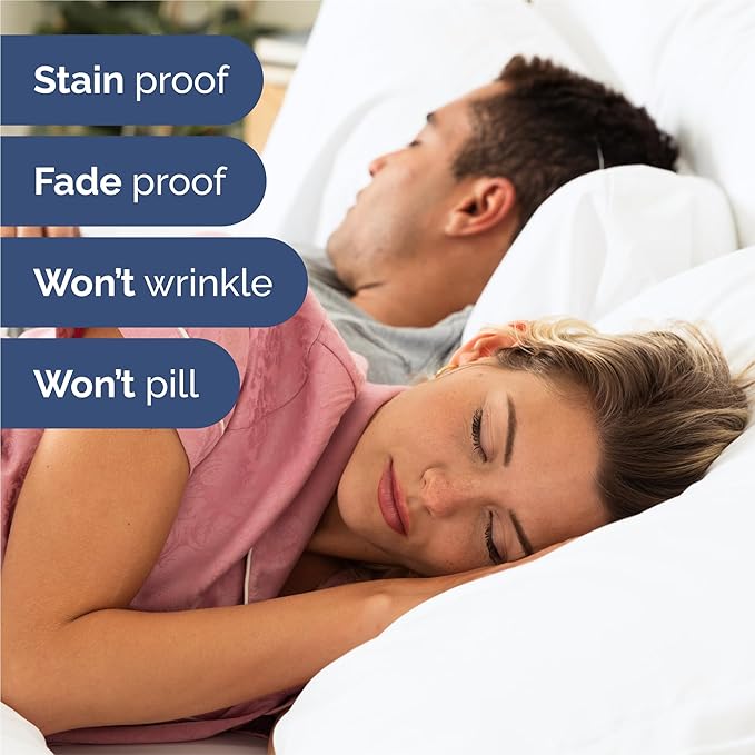 Split King Sheets Set 7 Piece - Includes 4 Pillowcases - Bed Sheets Split King - Soft Hotel Luxury Bedding - Cooling, Comfy & Breathable - 1 Flat & 2 Fitted & 4 Pillowcases w/ Deep Pockets - White