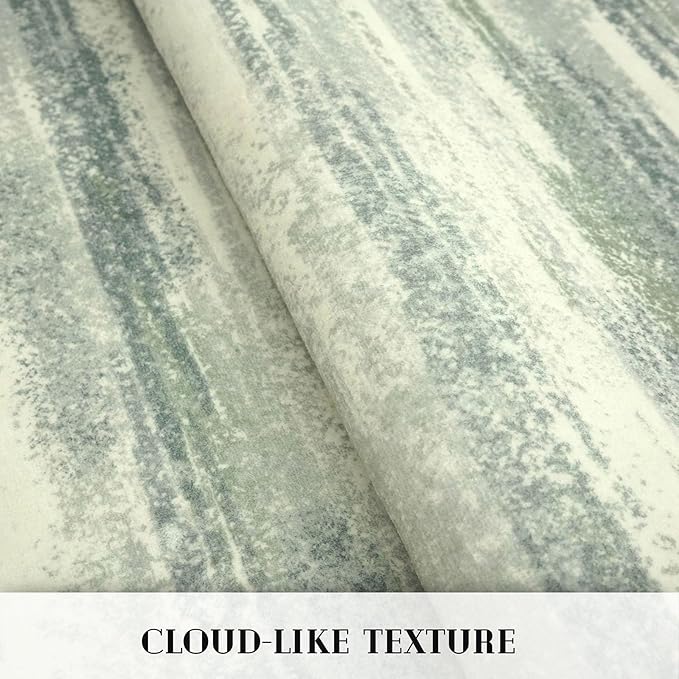 Modern Abstract Entryway Rug Indoor 2x3 Washable Rug Non-Slip Soft Small Area Rug Sage Green Grey Kitchen Mats Thin Print Faux Wool Floor Carpet Throw Rugs for Entrance Bedroom