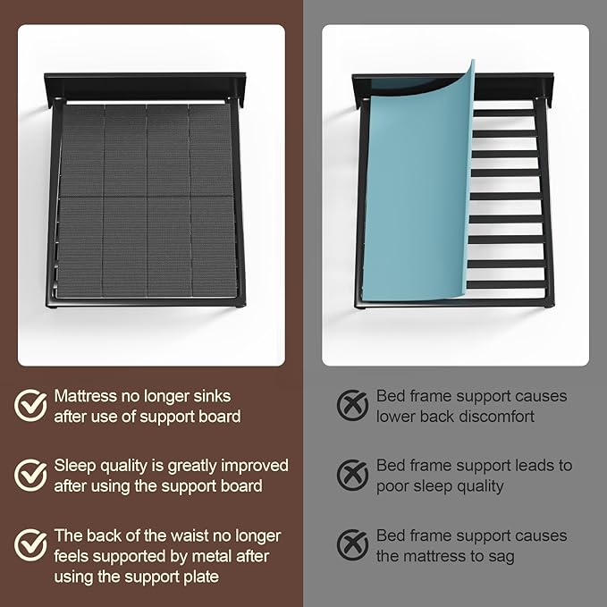 Imperius Folding Spring Box, 10MM, Bed Support Flat Noodles,Full Size 54x75'' ﻿Light and Thin, Breathable, Noise Minimizing,Moisture Resistant Bunkieboards