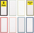 Magnetic Notepads – Notepads for Grocery List, Shopping List, To-Do List, Reminders -Strong Magnetic Back- Memo Notepad | 8 pack Medium | Solid Pattern Style