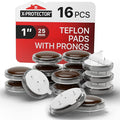 X-Protector Chair Glides - 16 PCS 1" - Premium Furniture Glides with Prongs - Brown Chair Leg Floor Protectors - Slide Objects Effortlessly with Furniture Sliders for Hardwood Floors!