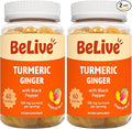 BeLive Turmeric Curcumin with Black Pepper & Ginger - 500 mg of Turmeric and Ginger Supplement for Immune Support, Healthy Skin, and Joint Health - Tropical Flavor | 60 Count