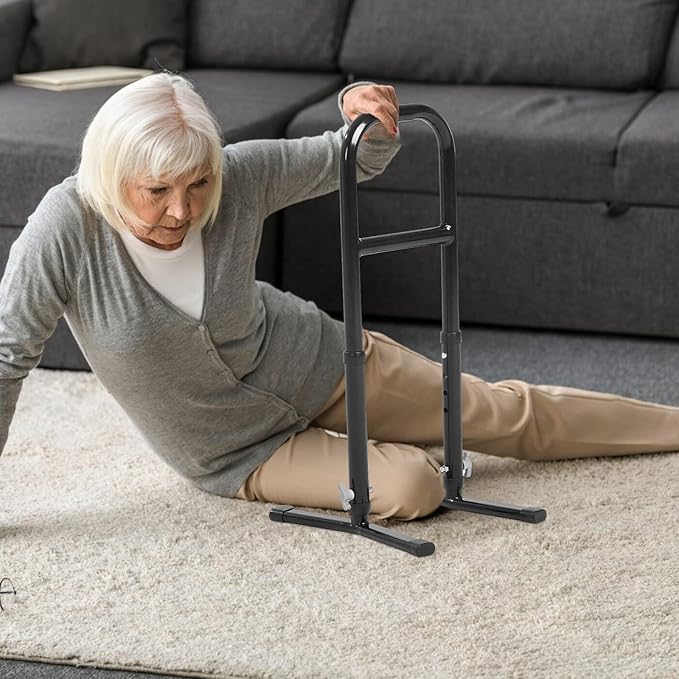 Standing Assist Aid for Elderly from Floor, 4 Levels Height Adjustable Lightweight Aluminum Alloy Mobile Daily Living Support Tool for Old People, Pregnant, Patients