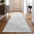 jinchan Moroccan Runner Rug 2x10 for Hallway - Bohemian Kitchen Machine Washable Runner Rug Modern Soft Ultra-Thin Low-Pile Non-Slip Carpet for Entryway Laundry Room Farmhouse (2x10ft, Taupe)